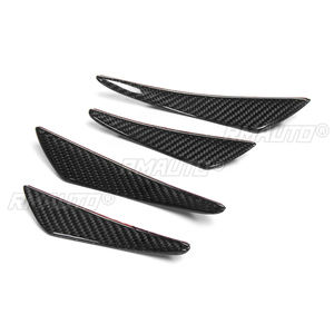 4 pièces Ailerons latéraux de voiture en fibre de carbone véritable, Canards, Spoiler de carrosserie, Autocollants Canard Chin pour BMW E90 E91 E92 E93 G20 G28 G30 E80 E81 E82 - Product Image 3