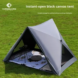 Carpa Portátil de Poliéster de Una Sola Capa para Playa y Parque con Toldo de Apertura Rápida para Acampar al Aire Libre - Product Image 3