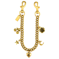 Chaîne de charme pour sac Sweet Gold Cuban avec pendentifs Cœur, Étoile, Cerise, rallonge de sangle de sac à main, accessoires de décoration DIY de luxe pour sacs