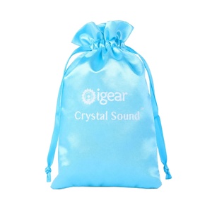 Pochette en satin avec cordon de serrage pour bijoux, cadeau, logo personnalisé, vente en gros - Product Image 1
