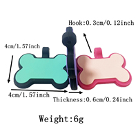 OKSILICONE Pet ID Namensschilder Hunde marke für Laser Pet Name Tief und klar Leicht zu lesen als Metall Kleine MOQ Knochen form Silikon