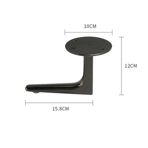 Furniture Leg Aluminum Alloy Gun <b>Black</b> 10x12x15.8cm Heavy Duty Industrial Design <b>Sofa</b> Coffee <b>Table</b> Cabinet Support - Product Image 1