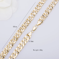 Cadena de Eslabones Cubanos de Joyería Chapada en Oro Laminado Puro Sólido de 18mm para Hombre al por Mayor - Oro Brasileño Original de 18k, 24k, 14k, 10k