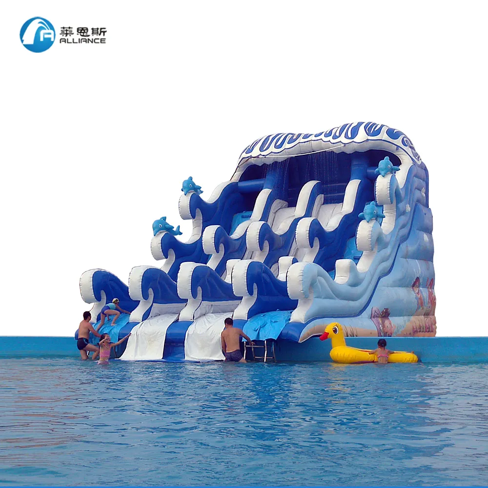 Alliance outdoor summer cool PVC inflatable pool slide park adult kids water slide for sale