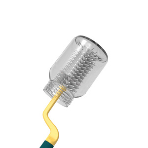 Brosse à biberon en silicone 2 en 1 avec ensemble de brosses à tétine Brosses de nettoyage de biberon à long manche pour les voyages - Product Image 3