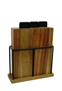 Wooden Iron Wire Reinforced Small Rectangle Kitchenware Cutting Board Set Meat/Fruit/<b>Vegetable</b>/Fish <b>Stands</b> Chopping Blocks - Product Image 4