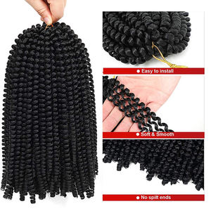 Cheveux au crochet Spring Twist, 30 mèches, tresses Spring Twists volumineuses, tresses au crochet Spring Twist tendance pour femmes noires - Product Image 3