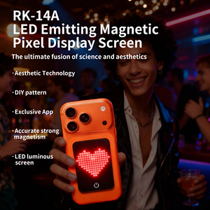 Écran LED magnétique à pixels <span class=keywords><strong>pour</strong></span> PC, haute qualité, rechargeable, DIY, texte animé, <span class=keywords><strong>GIF</strong></span>, lumière rythmique activée par le son, compatible - Product Image 4