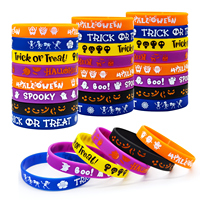 Bracelets en silicone personnalisés avec logo citrouille Happy Halloween pour cadeaux de fête, événements, livraison rapide d'usine, prix bas