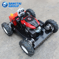 Pemotong Rumput Bensin Remote Control yang Stabil, Anti Macet, untuk Halaman yang Kasar dan Kompleks, Biaya Perawatan Minimal