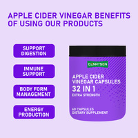 OEM ODM Capsules de vinaigre de cidre de pomme avec curcuma et curcumine pour soutenir la digestion, la gestion immunitaire et l'énergie du corps