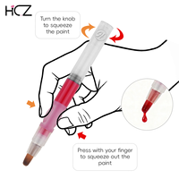 Ensemble de stylos à gel acrylique et pinceaux aquarelle Hechunzi, conception brevetée à pression et à écoulement automatique, couleurs multiples personnalisées