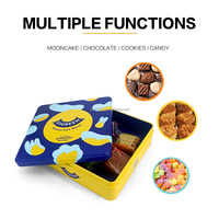 Boîte en métal JYB à motif attrayant pour gâteaux de lune, pâtisseries, biscuits et chocolats, avec impression personnalisée de marque, conforme aux normes alimentaires