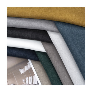 Solid Linen Look <b>Fabric</b> Thick Polyester Cotton Blend For Sofa Tablecloth Cushion Workwear Uniform Textile - Product Image 1