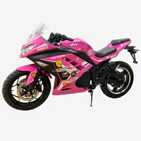 Moto électrique de course à grande batterie 72V 8000W puissante et longue portée