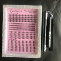 Kit de cils en grappes DIY à marque privée – Cils individuels segmentés naturels, longue tenue, pour auto-greffe, en format livre