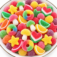 Vente en gros de bonbons gélifiés aux fruits assortis, mélange d'agrumes et de sucrés, doux, halal, en vrac, personnalisés, OEM, marque privée, producteur TIK TOK