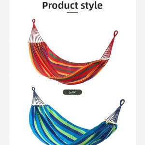 Outdoor Canvas Anti-Tip Double Hanging Hammock Chair Swing Foldable Portable for <b>Camping</b> Balcony Home Use 10ft Length 100-260KG - Product Image 4