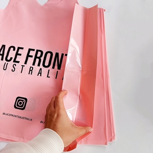 Borsa Shopping di Lusso Personalizzata Rosa Baby Riutilizzabile per Vestiti, Borsa in <span class=keywords><strong>Plastica</strong></span> Spessa e Resistente per Confezioni Regalo con Stampa Logo - Product Image 5