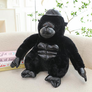 Peluche de gorille noir réaliste avec muscles, personnalisable OEM/ODM, pour la vente en gros transfrontalière, les boutiques de détail et les cadeaux - Product Image 4
