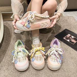 Basket Femme Chic OEM/ODM Thick Sole Running <b>Shoe</b> Pink/Green Chunky Platform 2025 Women Sneakers - Product Image 6