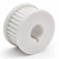 Poulie de distribution en POM acétal usinée CNC, à rainures dentées, double bride, alésage à gorge, nombre de dents et pas personnalisables selon dessin, MOQ 10