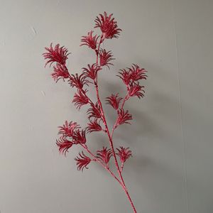 Venta al por mayor Salón Techo Flor falsa Simulación Hortensia Vino Rojo Peonía Flor roja Simulación Boda - Product Image 6