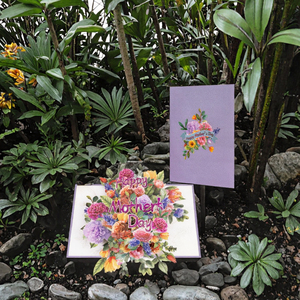 <span class=keywords><strong>Carte</strong></span> de vœux créative 3D pop-up pour la fête des mères, les anniversaires et le Nouvel An, en papier verni UV, <span class=keywords><strong>cadeau</strong></span> fait main, bouquet de fleurs de carnation - Product Image 3