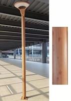 SOFIT Modern Led Bahçe Lambası IP65 AC Ahşap Direkli Aydınlatma 2 Yıl Garantili CRI 75 Işın Açısı 270 Alüminyum+PC Yapılı