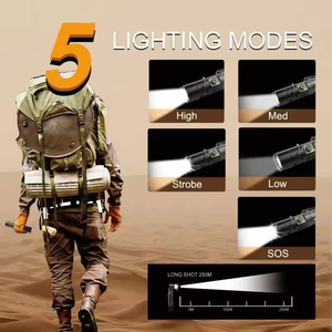 ไฟฉาย LED ขนาดเล็กชาร์จไฟได้ EDC ไฟฉายยุทธวิธีหมุนได้ขนาดเล็กมีแม่เหล็กชาร์จ USB อลูมิเนียมอัลลอยด์ทรงพลัง - Product Image 4
