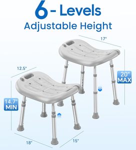 Có thể điều chỉnh vòi hoa sen phân với điều chỉnh chân-heavy Duty tắm ghế cho bên trong vòi hoa sen, cutout ghế - Product Image 3