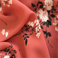 Tissu en crêpe de soie imprimé de fleurs, en polyester recyclé épais, lin coréen et mousseline, pour l'impression