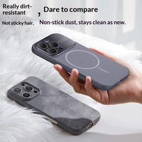 Coque de téléphone magnétique en silicone liquide pour 16 Pro Max avec bouton de caméra intégré, design minimaliste, finition mate, protection intégrale