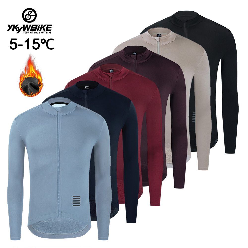YKYWBIKE Winter Cycling Jersey Men's Thermal Fleece - Technical View