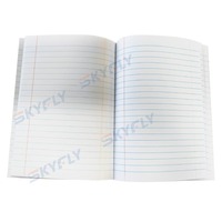 Vente chaude 192 pages livre de compteur à couverture rigide A5 Feint & Margin 2 Quire cahier noir avec paperasserie pour l'écriture des étudiants de l'école