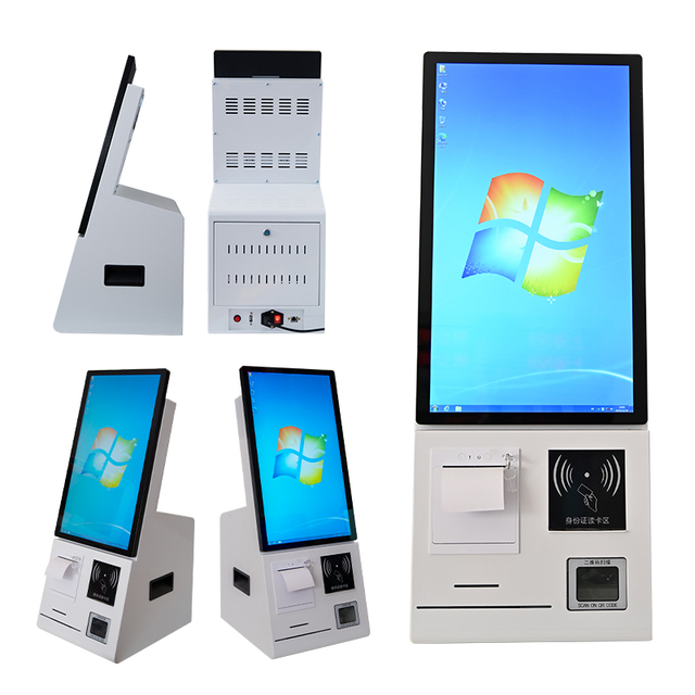 15.6 Inch Windows 11Touch Screen Desktop Pos Terminal With Printer Digital Order Menu Table Payment Kiosk for Supermarket