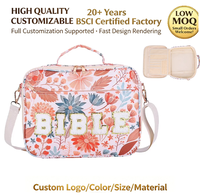 Housse de Bible florale pour femme, étui portable imprimé pour Bible, sac fourre-tout multifonctionnel pour livres, organisateur de journal, cadeau artistique