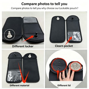 Faraday Mobile <strong>Phone</strong> Bags With Security Lock Invisible Magnet <strong>Cell</strong> <strong>Phone</strong> Storage School Locker Pouch Anti Scratch for Classroom - Product Image 6