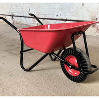 Carretilla de Acero Resistente para Construcción, Agricultura y Jardinería