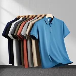 Wholesale Custom Embroidered Printing Logo Plain Mens Uniform Black Golf Polo Shirts