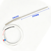Temperature Sensor PT100 Class 1 316 Stainless Connecting Pipe High Frequency Rigid RTD for Refrigeration Unit Pipeline