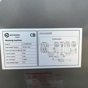 9kg phía trước loader máy giặt hơi nước rửa một lớp hiệu quả cao thông minh biến tần động cơ 15 phút rửa nhanh 10 năm bảo hành - Product Image 6