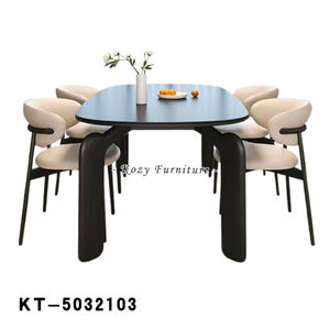 Vente en gros de tables à manger modernes, durables et de luxe à surface rocheuse pour hôtel, appartement, <span class=keywords><strong>restaurant</strong></span> et usage domestique - Product Image 2