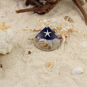 Venta caliente imán de nevera decoración de conchas marinas espécimen cangrejo estrella de mar playa recuerdo resina modelo decoración del hogar sensación de mar - Product Image 2