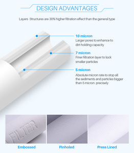 فلتر مياه كهربائي بتقنية التناضح العكسي 10 و20 و30 و40 بوصة، فلتر قطن PP للترسيب، مصنوع بتقنية الغزل/الصهر، صديق للبيئة، خرطوشة فلتر مياه 400 - Product Image 5