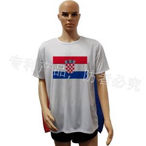 2026 nueva patente evento deportivo de fútbol impresión personalizada fútbol Croacia cuerpo bandera Fans camiseta con capa - Product Image 1