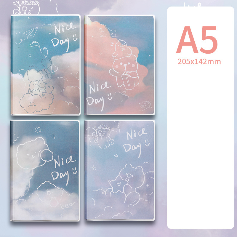 Ours de peinture de nuage A5 (72 feuilles) 1 pièce, 4 pièces par ensemble