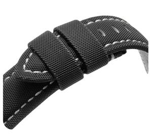High Quality Nylon Textured Strap for the <strong>Pam</strong> 01661 441 799 616 Marina Men's Strap 24 mm Black Blue - Product Image 5