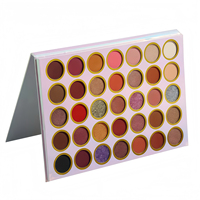 Palette de fards à paupières minéraux véganes en gros, 35 couleurs, résistante à l'eau, avec logo personnalisé, marque privée, maquillage en poudre pigmentée métallique