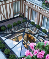 Verre feuilleté trempé avec auvent pare-soleil pour projet de villa et d'hôpital